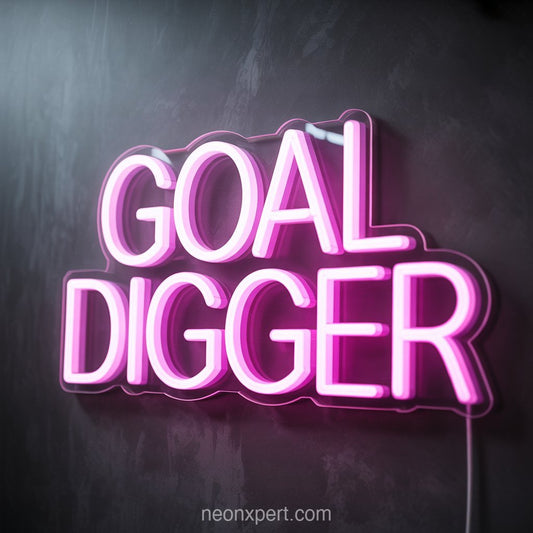 Goal Digger | Empowering Neon Light for Beauty & Hair Salon - NeonXpertSmallWhite