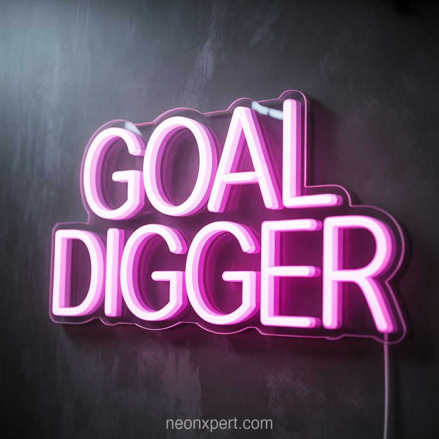Goal Digger | Empowering Neon Light for Beauty & Hair Salon - NeonXpertSmallWhite