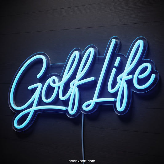 Golf Life Neon Sign Wall Art - NeonXpertSmallWhite