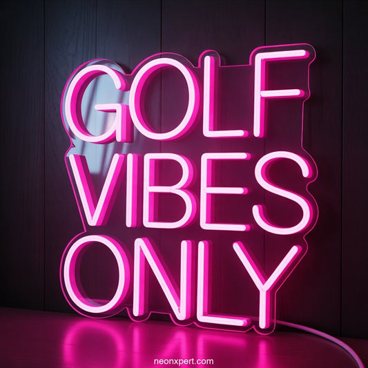 Golf Vibes Only Neon Sign Wall Art - NeonXpertSmallWhite