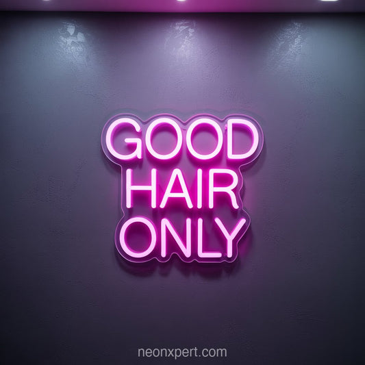 Good Hair Only | Playful Neon Light for Salon Spaces - NeonXpertSmallWhite