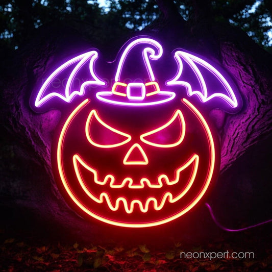 Halloween Tombstone Neon Sign - Creepy Ghost LED Wall Light For Party Decor & Backdrop