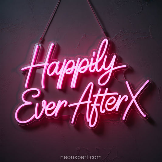 HAPPILY Ever After | Wedding Neon Sign for Celebrations - NeonXpertSmallWhite