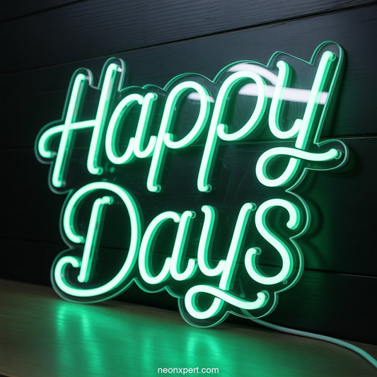 Happy Days Neon Light Decor - NeonXpertSmallWhite