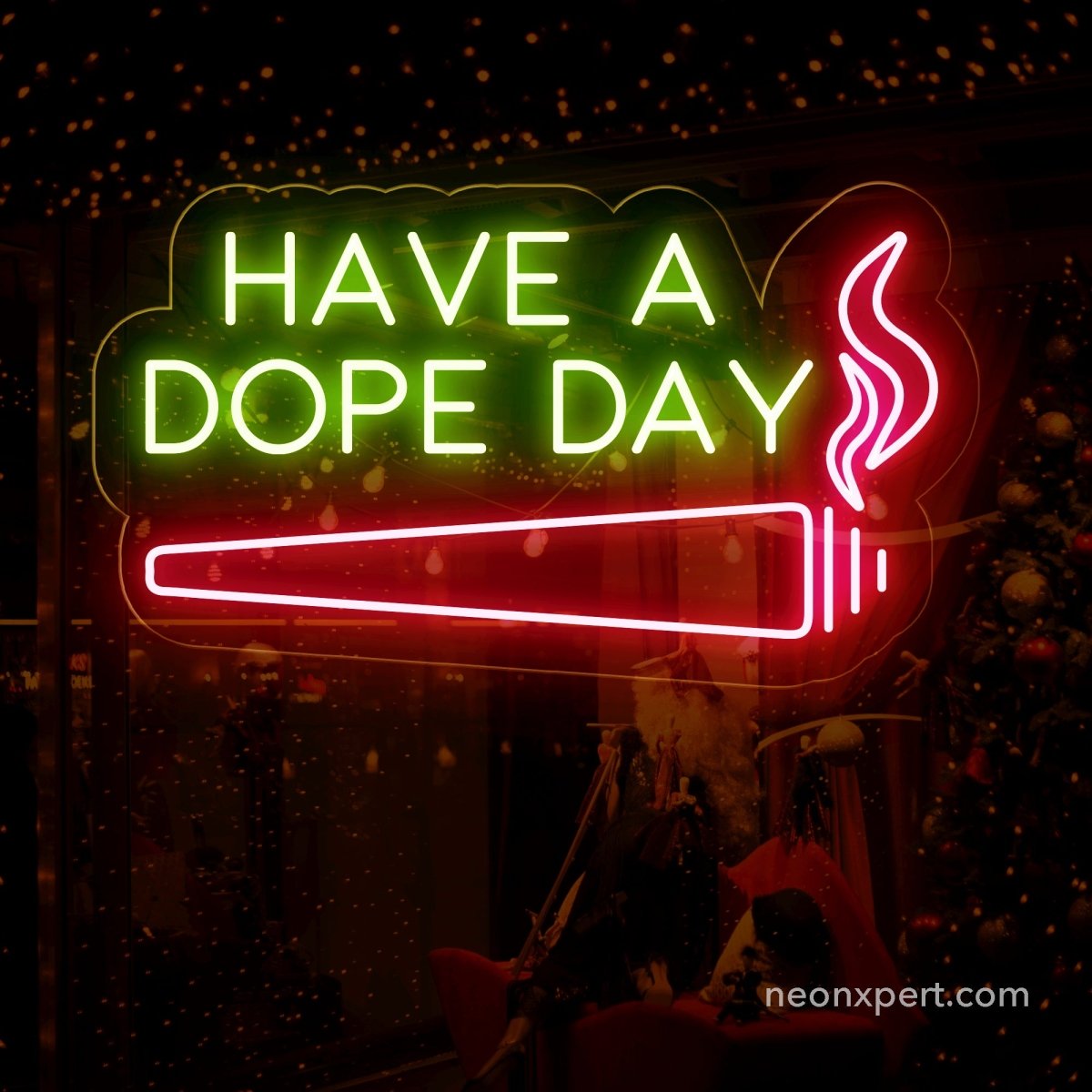 Have A Dope Day Neon Sign | Smoking Weed Decor - NeonXpert18 x 9 inBlue