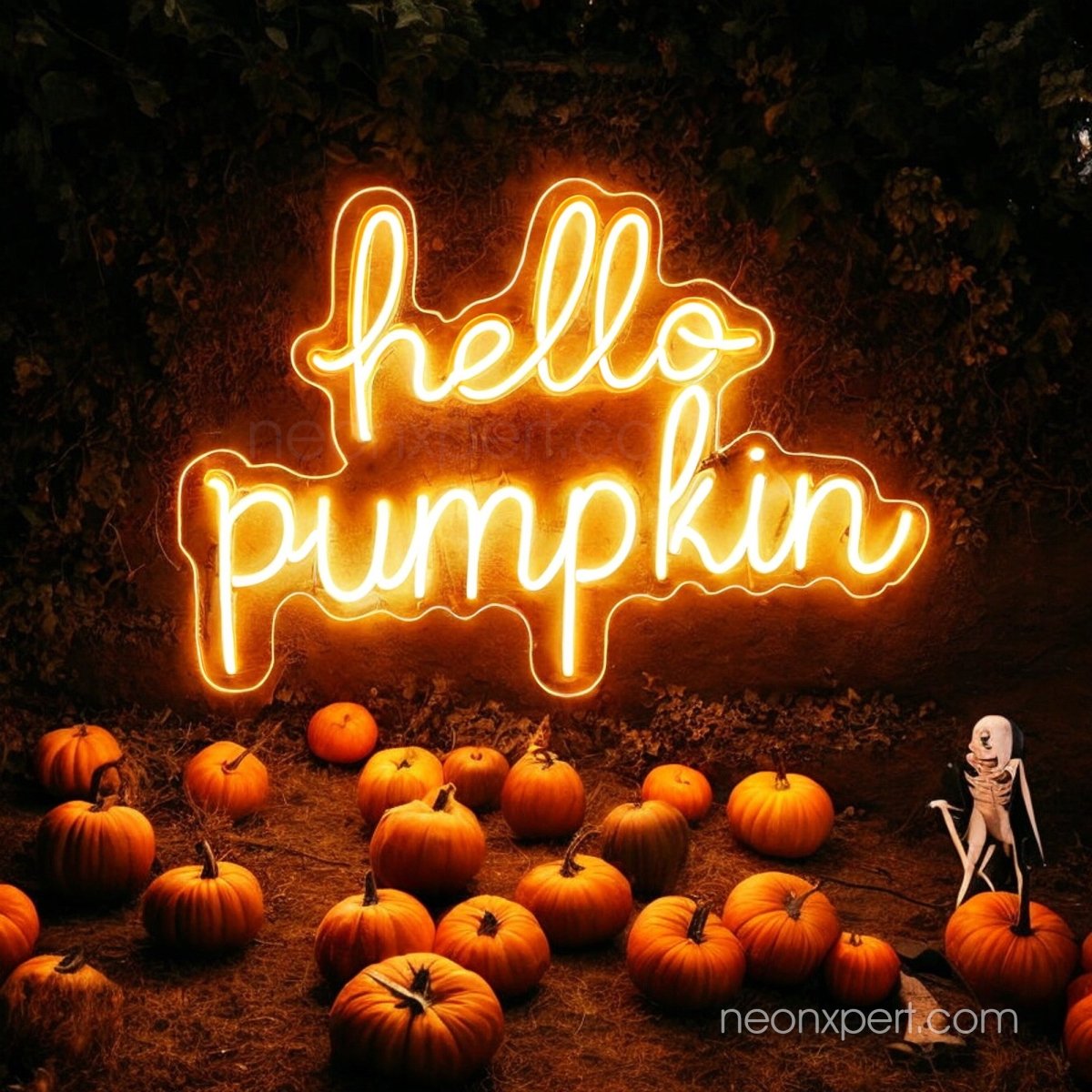 Hello Pumpkin Neon Sign | Halloween Decor - NeonXpert