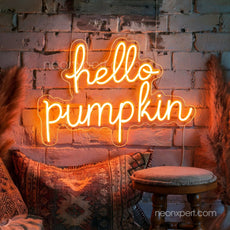 Hello Pumpkin Neon Sign | Halloween Decor - NeonXpert