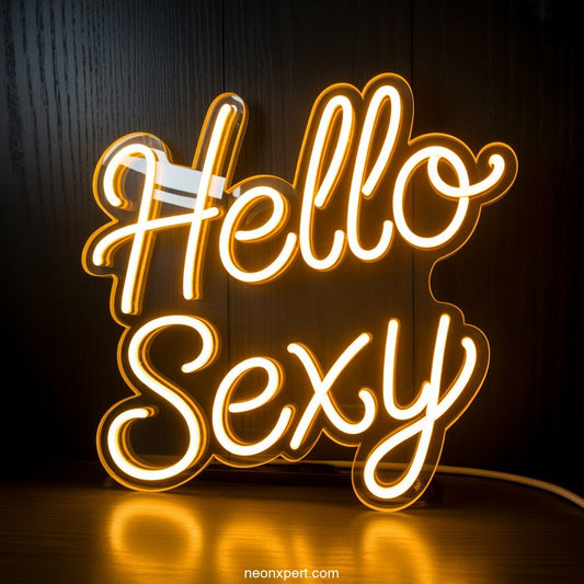 Hello Sexy Neon Sign Decor - NeonXpertSmallWhite