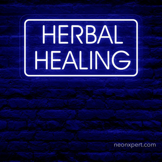 Herbal Healing Neon Sign - NeonXpert15 x 8 inBlue