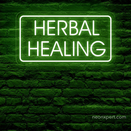 Herbal Healing Neon Sign - NeonXpert15 x 8 inGreen