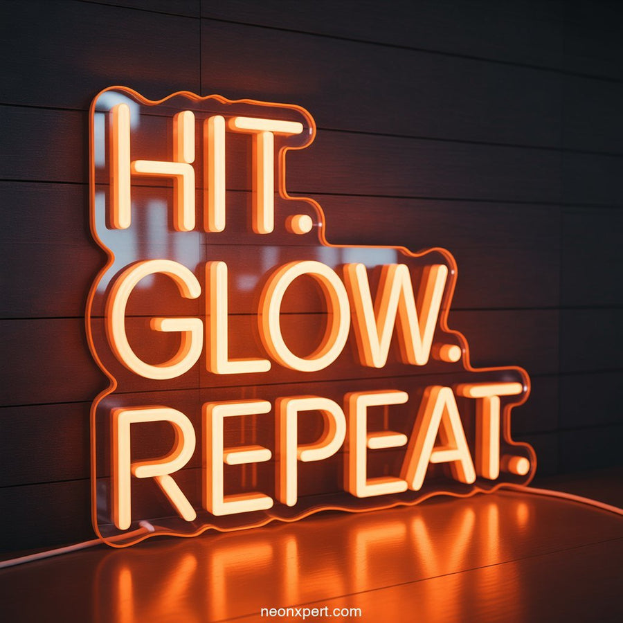 Hit. Glow. Repeat. weed neon sign light - NeonXpertSmallWhite