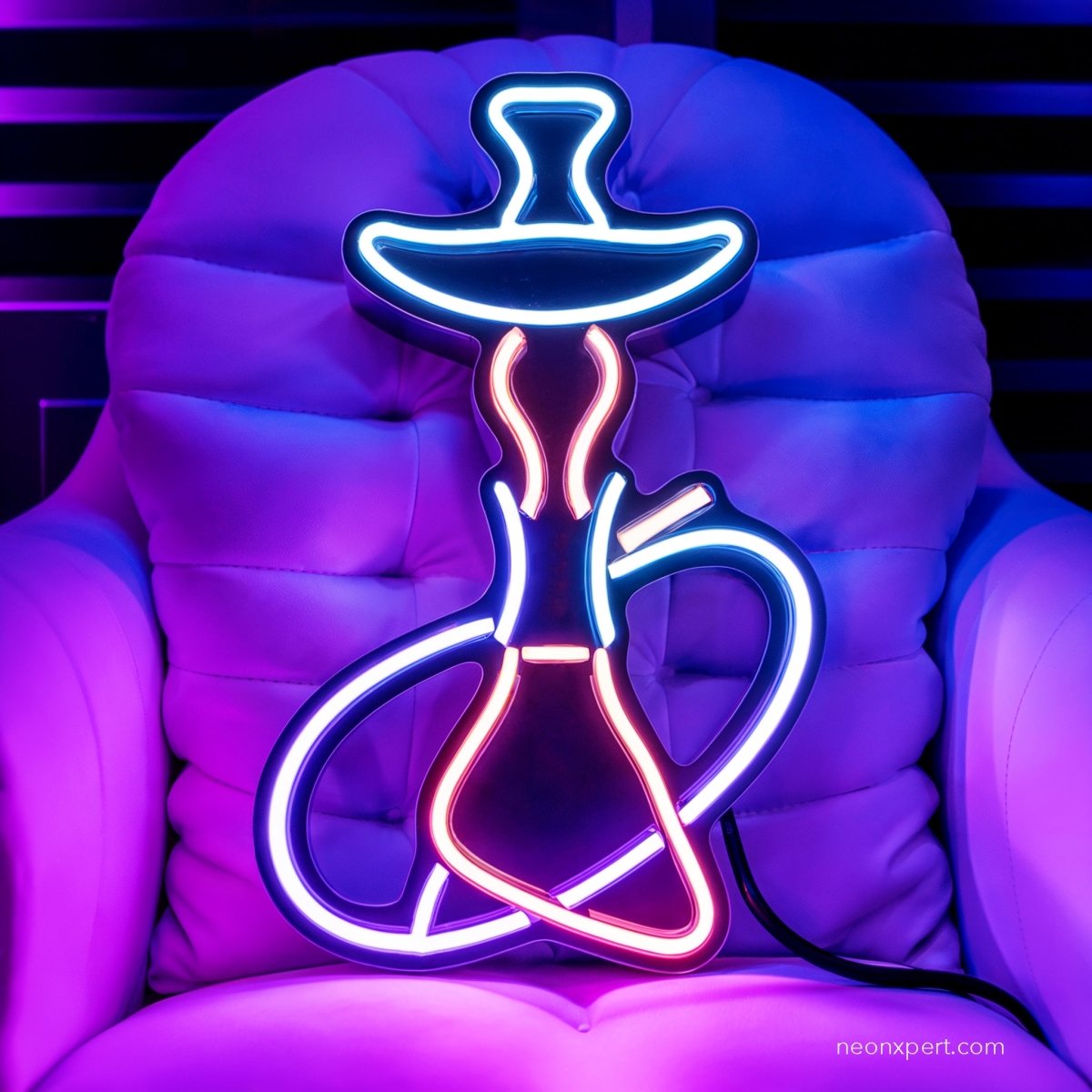 Hookah Neon Sign | Shisha LED Light For Hookah Lounge Bar - NeonXpert18 x 12 in