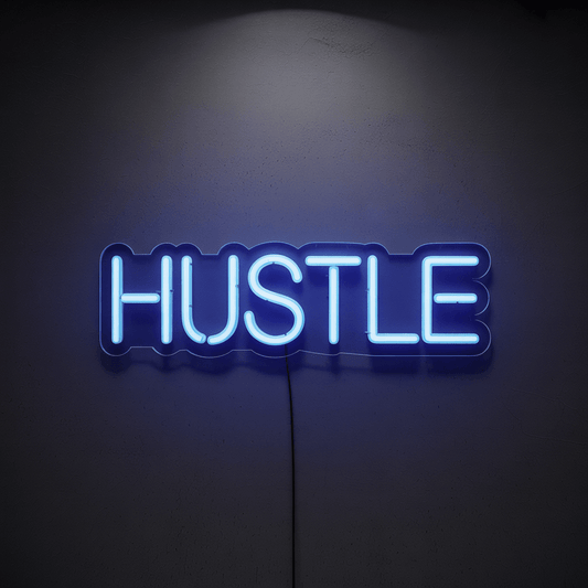 Hustle Neon LED Light Sign - Motivational LED Signs - NeonXpert12"Hot Pink