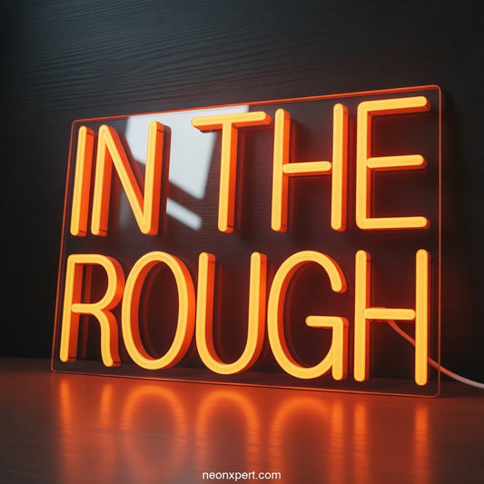 In the Rough Neon Sign Golf Wall Art - NeonXpertSmallWhite
