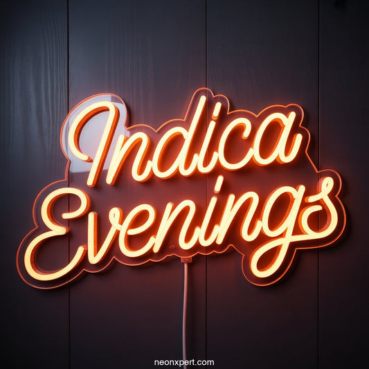 Indica Evenings weed neon light - NeonXpertSmallWhite
