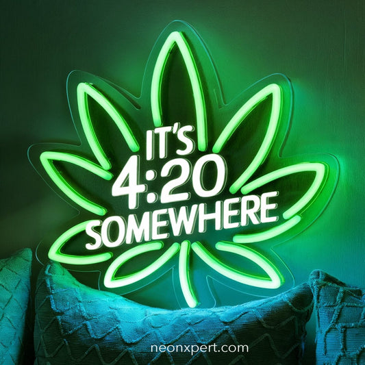 It's 4:20 Somewhere Neon Sign - NeonXpert18 x 18 inGreen