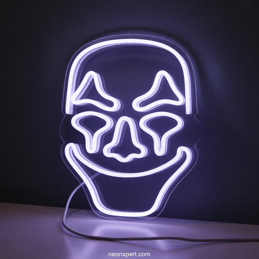 Joker Face Light Sign LED Neon Sign Decor - NeonXpertSmallWhite