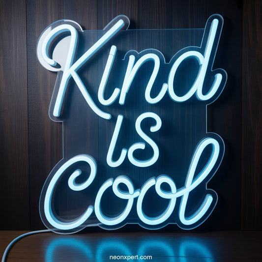 Kind is Cool Neon Sign Decor - NeonXpertSmallWhite