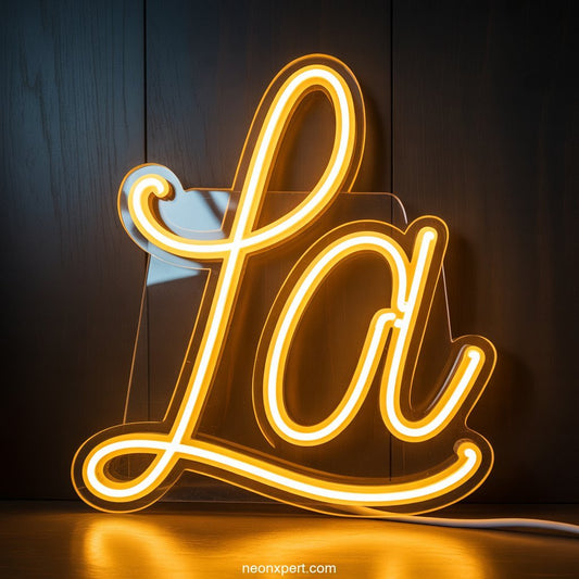 LA Neon Light for Home Decor - NeonXpertSmallWhite