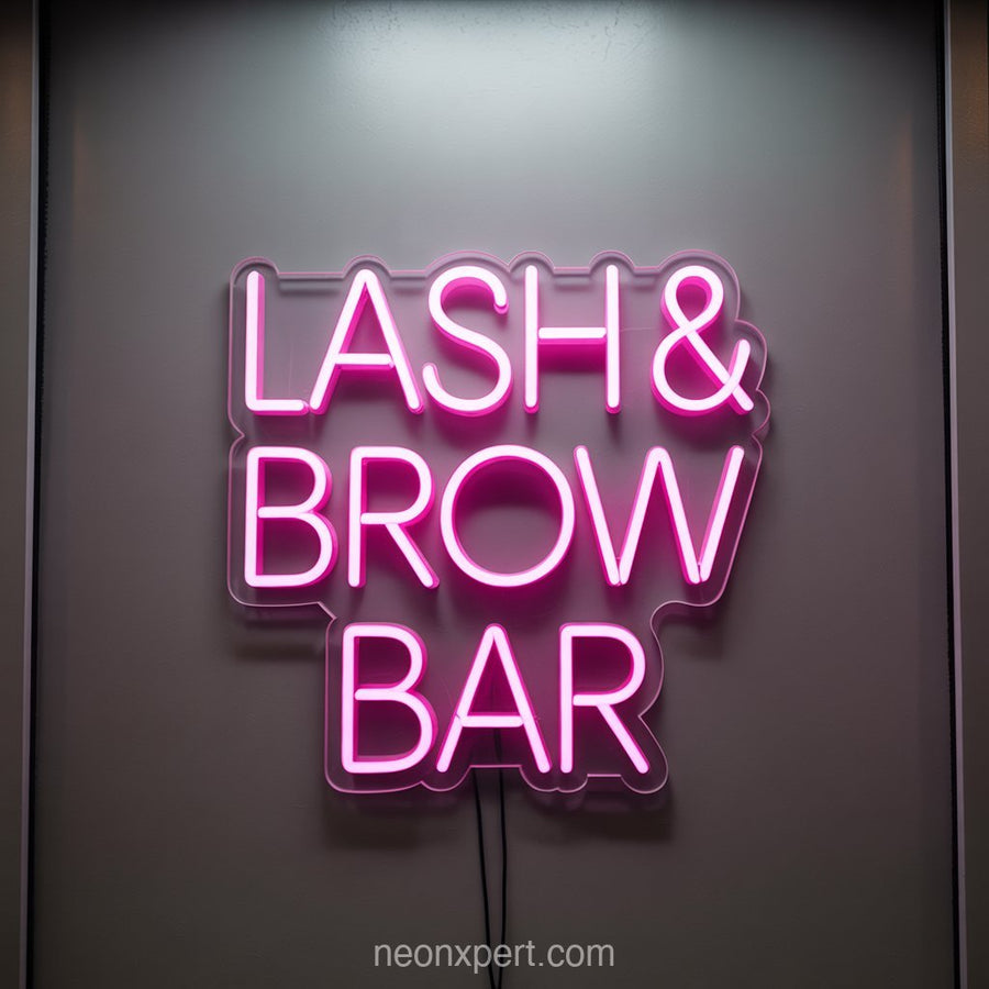 Lash & Brow Bar | Neon Light for Beauty Salon Vibes Decor - NeonXpertSmallWhite