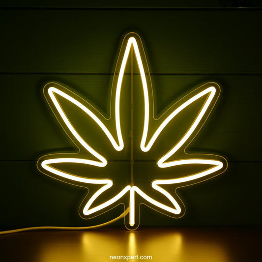 Leaf It To Us Weed Neon Light - NeonXpertSmallWhite