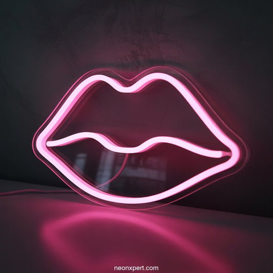 LED Lips Neon Sign Neon Light Art Decor - NeonXpertSmallWhite