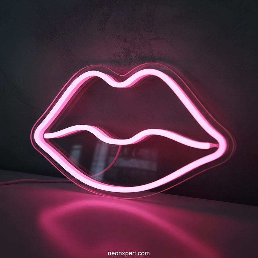 LED Lips Neon Sign Neon Light Art Decor - NeonXpertSmallWhite