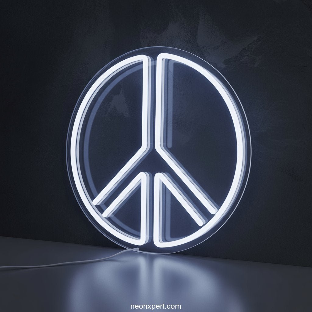 LED Neon Peace Sign Wall Art Neon Light Decor - NeonXpert