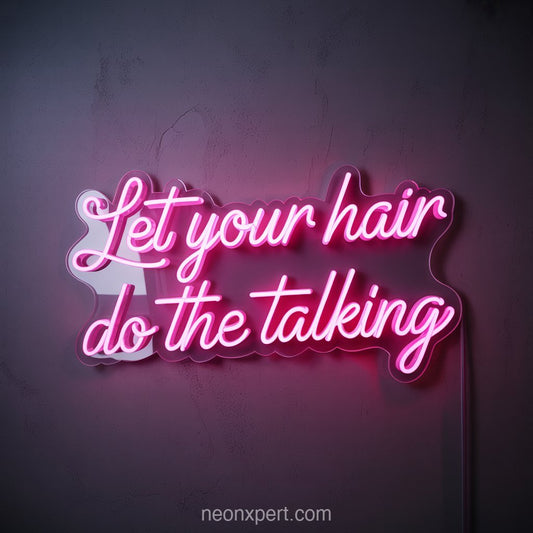 Let Your Hair Do the Talking | Salon Neon Light - NeonXpertSmallWhite