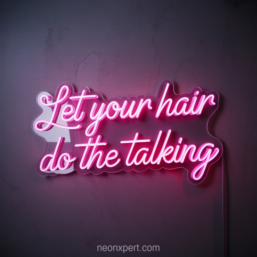 Let Your Hair Do the Talking | Salon Neon Light - NeonXpertSmallWhite