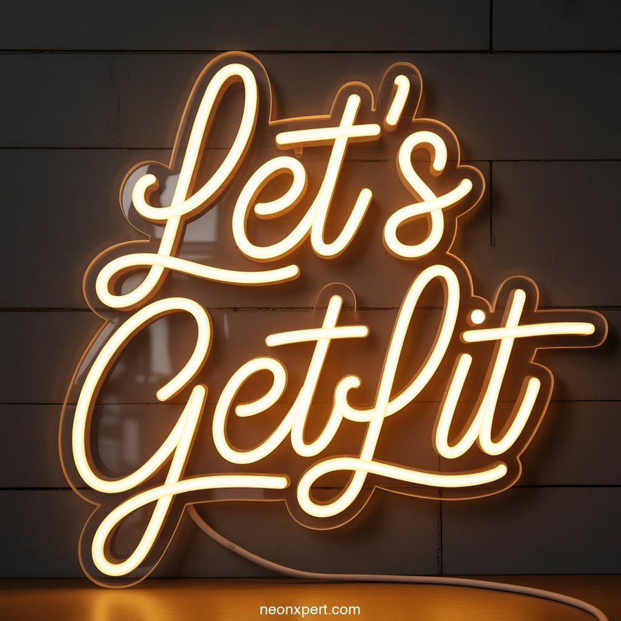 Let's Get Lit Neon Light for Bar Decor - NeonXpertSmallWhite