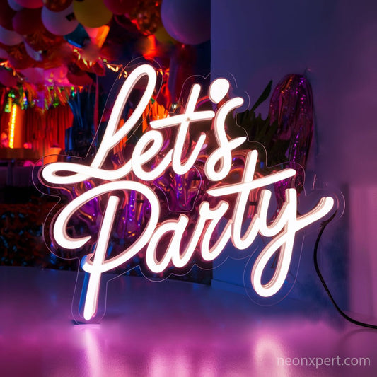 Let's Party LED Neon Sign Party Decor - NeonXpert