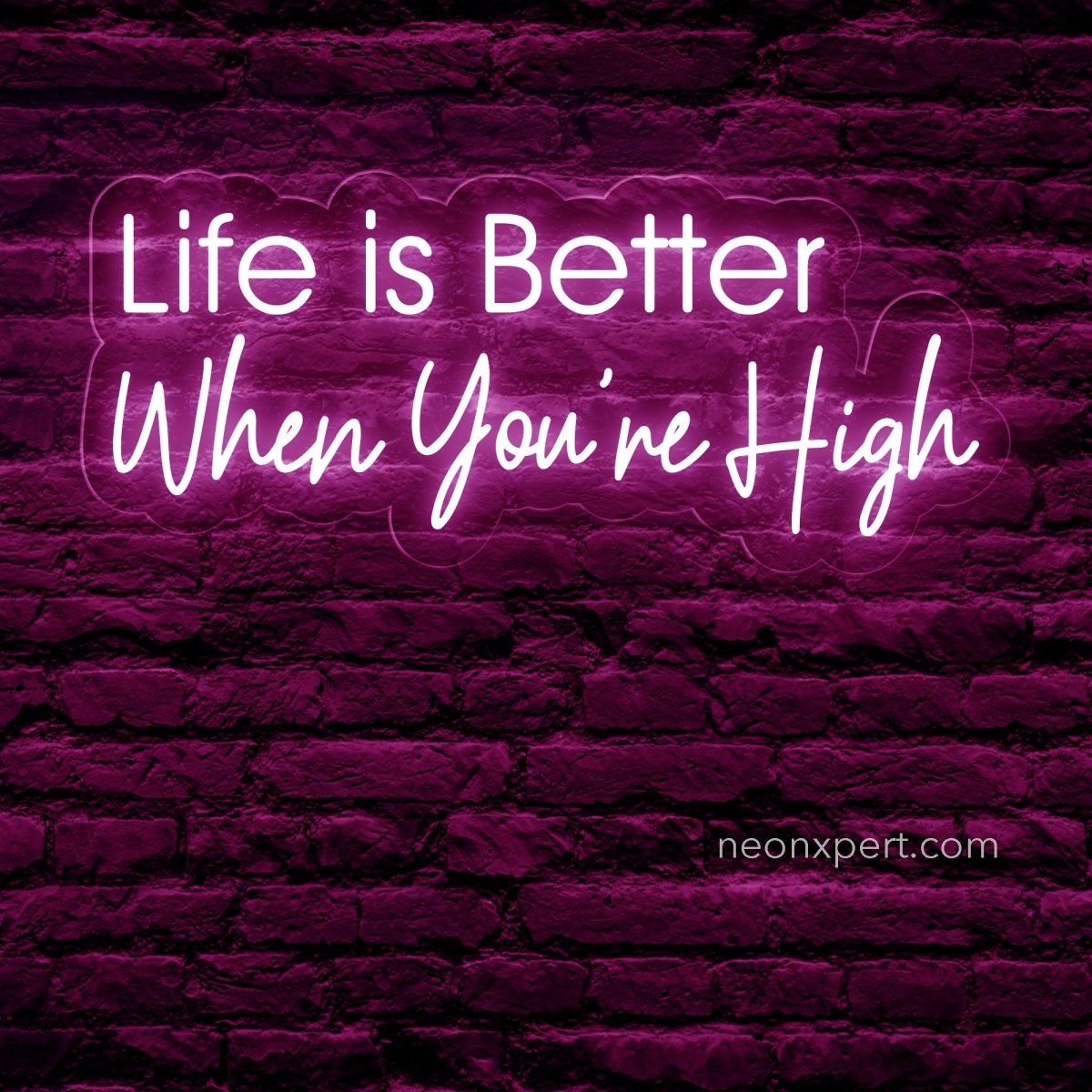 Life is Better When You're High LED Neon Sign - NeonXpert18 x 7 inHot Pink