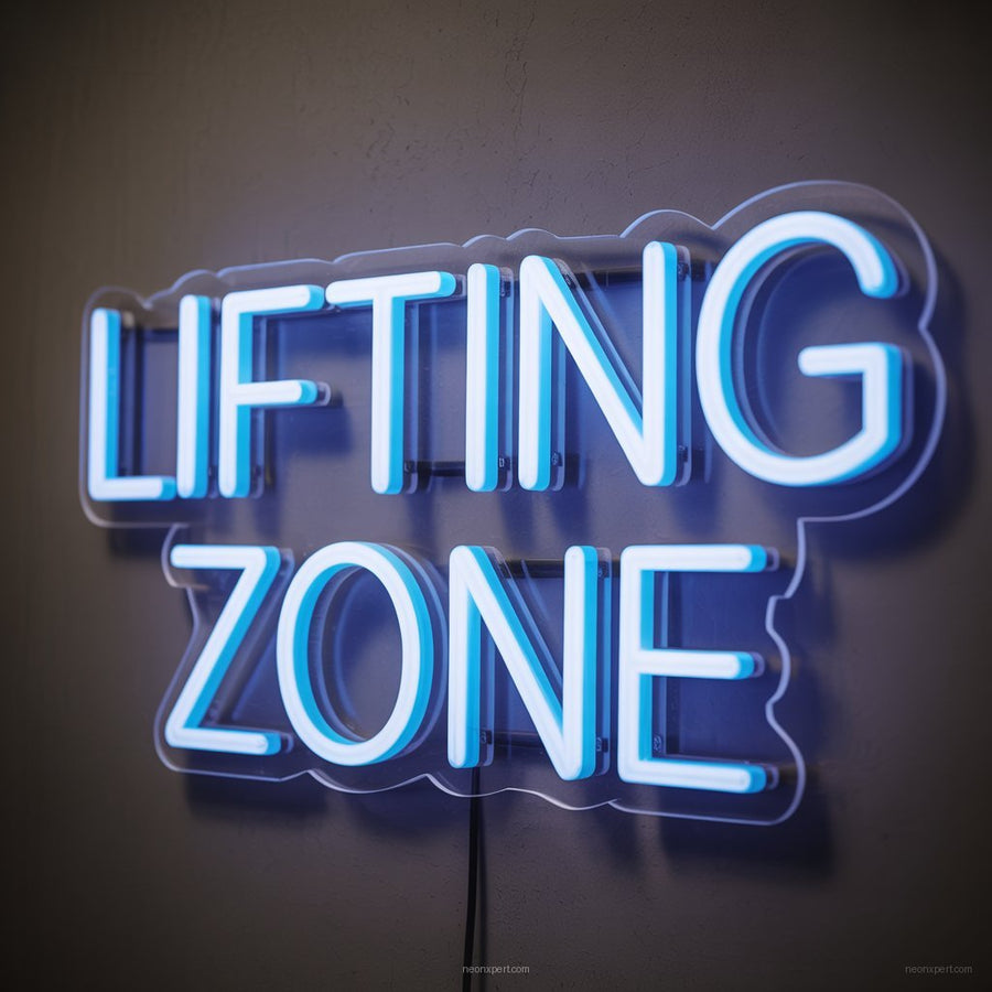 Lifting Zone Neon Light Gym Decor - NeonXpertSmallWhite