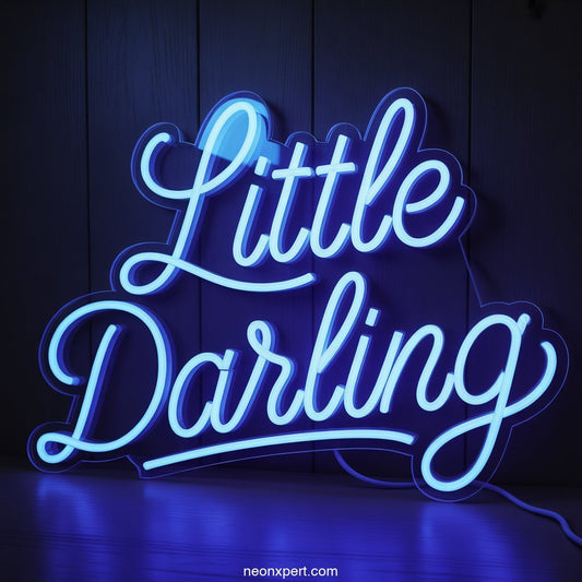 Little Darling Neon Sign for Home Decor - NeonXpertSmallWhite