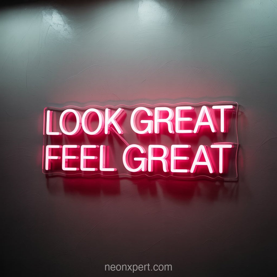 Look Great, Feel Great | Beauty Neon Light for Salons - NeonXpertSmallWhite