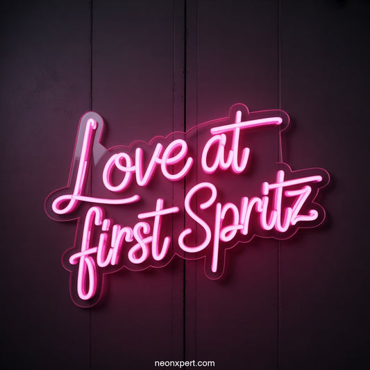 Love at First Spritz Neon Sign for Party Decor - NeonXpertSmallWhite