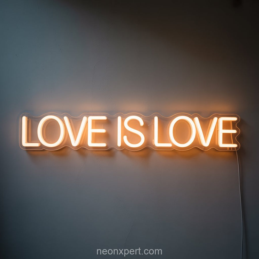 Love is Love | Elegant Wedding Neon Sign Decor - NeonXpertSmallWhite