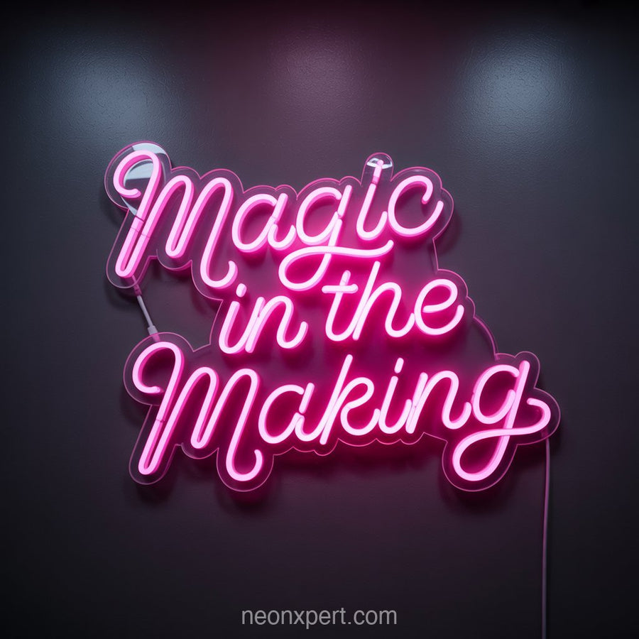 Magic in the Making | Neon Light for Salon Ambiance Wall Art - NeonXpertSmallWhite