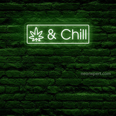 Marijuana & Chill Neon Sign | Stylish LED Light for Relaxed Decor & Chill Zones - NeonXpert12 x 5 inHot Pink