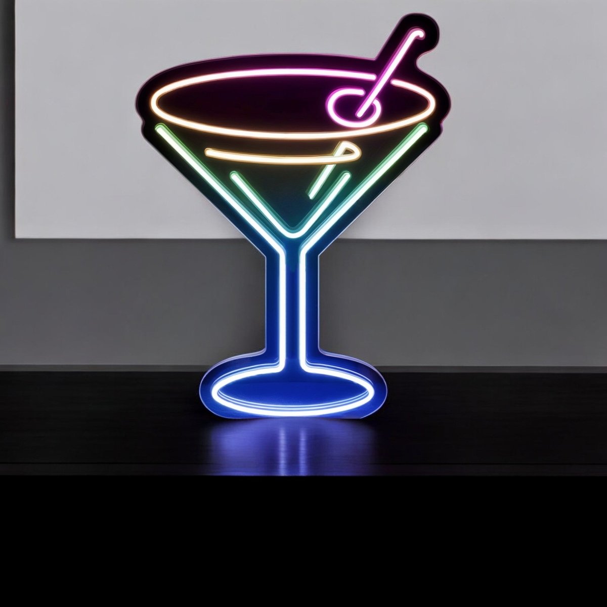 Martini Glass Neon Sign | Cocktail Neon Sign LED Light Bar Decor - NeonXpert12 x 8 inYellow