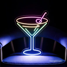 Martini Glass Neon Sign | Cocktail Neon Sign LED Light Bar Decor - NeonXpert12 x 8 inYellow