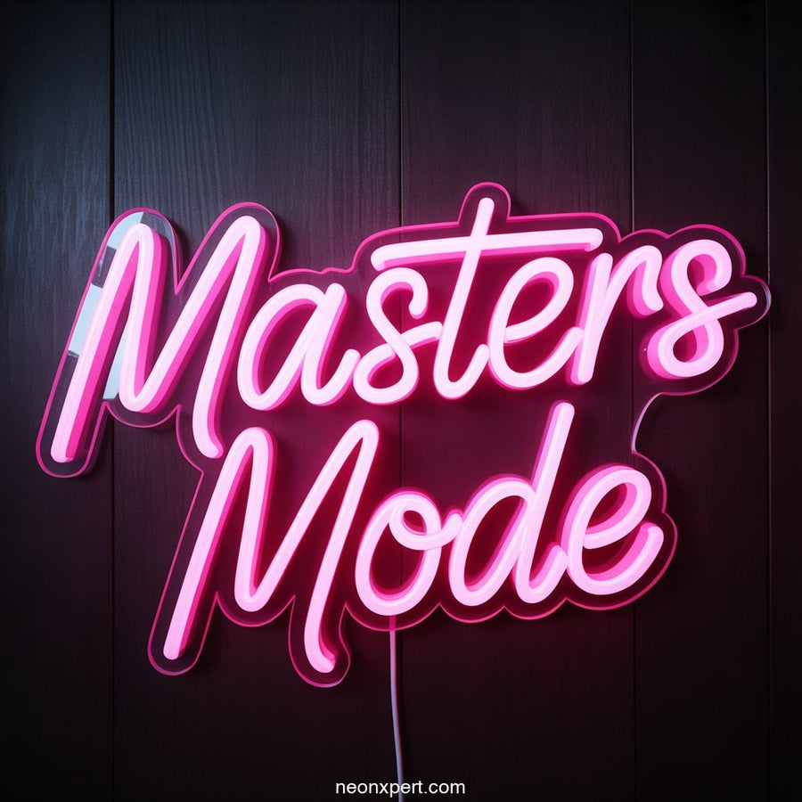 Masters Mode Neon Sign Wall Art - NeonXpertSmallWhite
