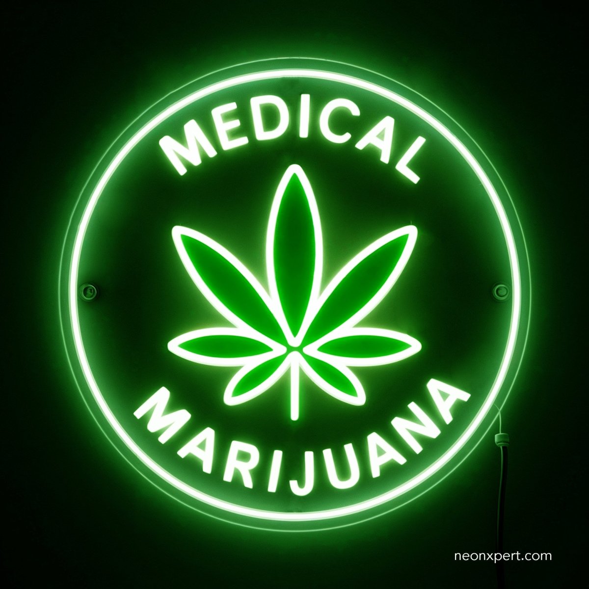 Medical Marijuana LED Neon Light - NeonXpert15 x 15 inGreen