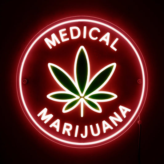 Medical Marijuana LED Neon Light - NeonXpert15 x 15 inRed