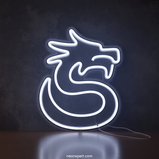 Medieval Dragon LED Neon Art Sign Glowing Light - NeonXpertSmallWhite