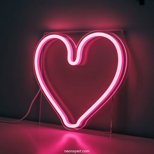 Melting Heart Neon Sign LED Neon Art - NeonXpertSmallWhite