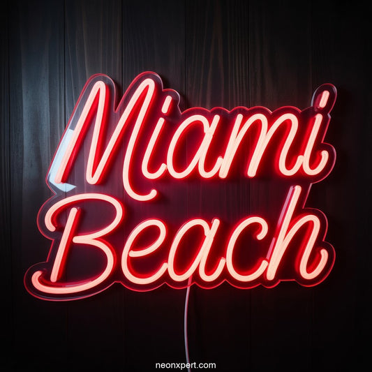 Miami Neon Sign Decor - NeonXpertSmallWhite