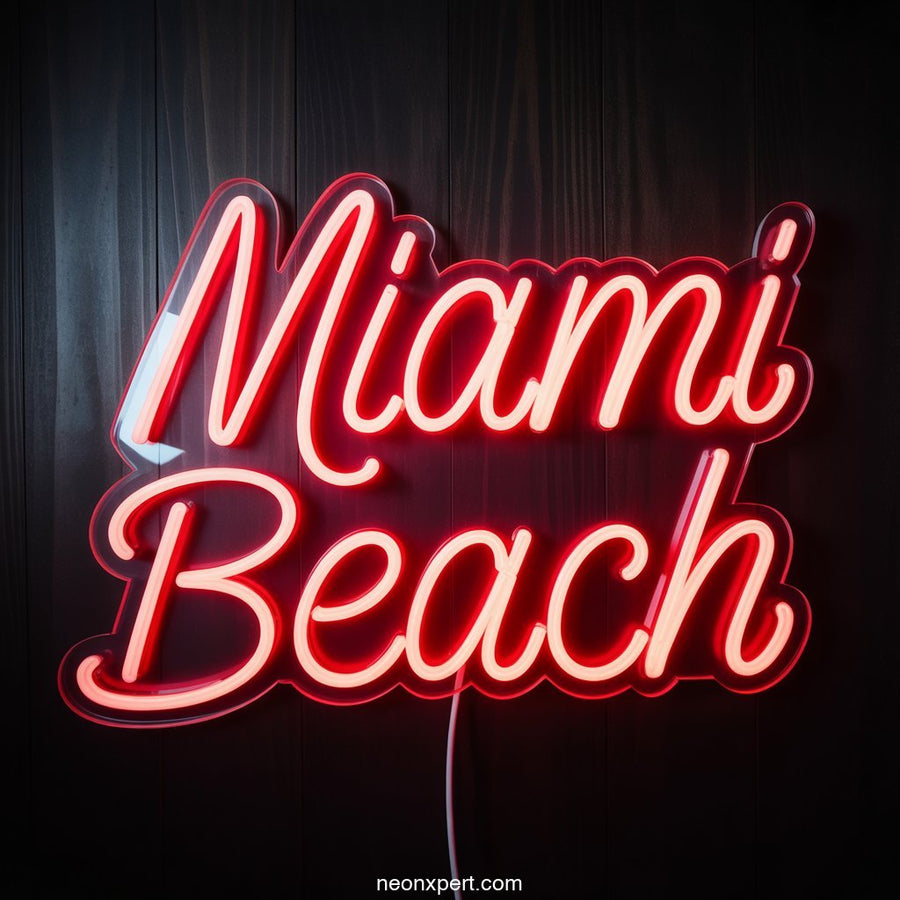 Miami Neon Sign Decor - NeonXpertSmallWhite