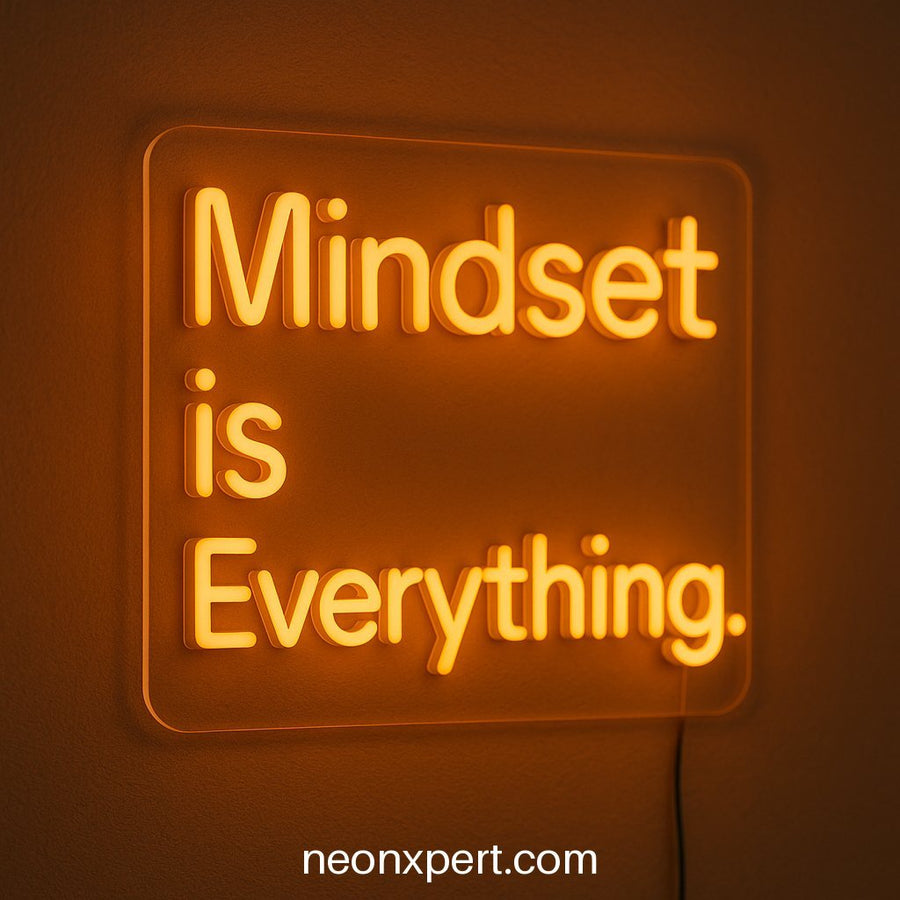 Mindset is Everything | Motivational LED Neon Signs - NeonXpertSmallWhite